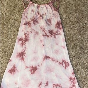 Long tie dyed flowy tank top